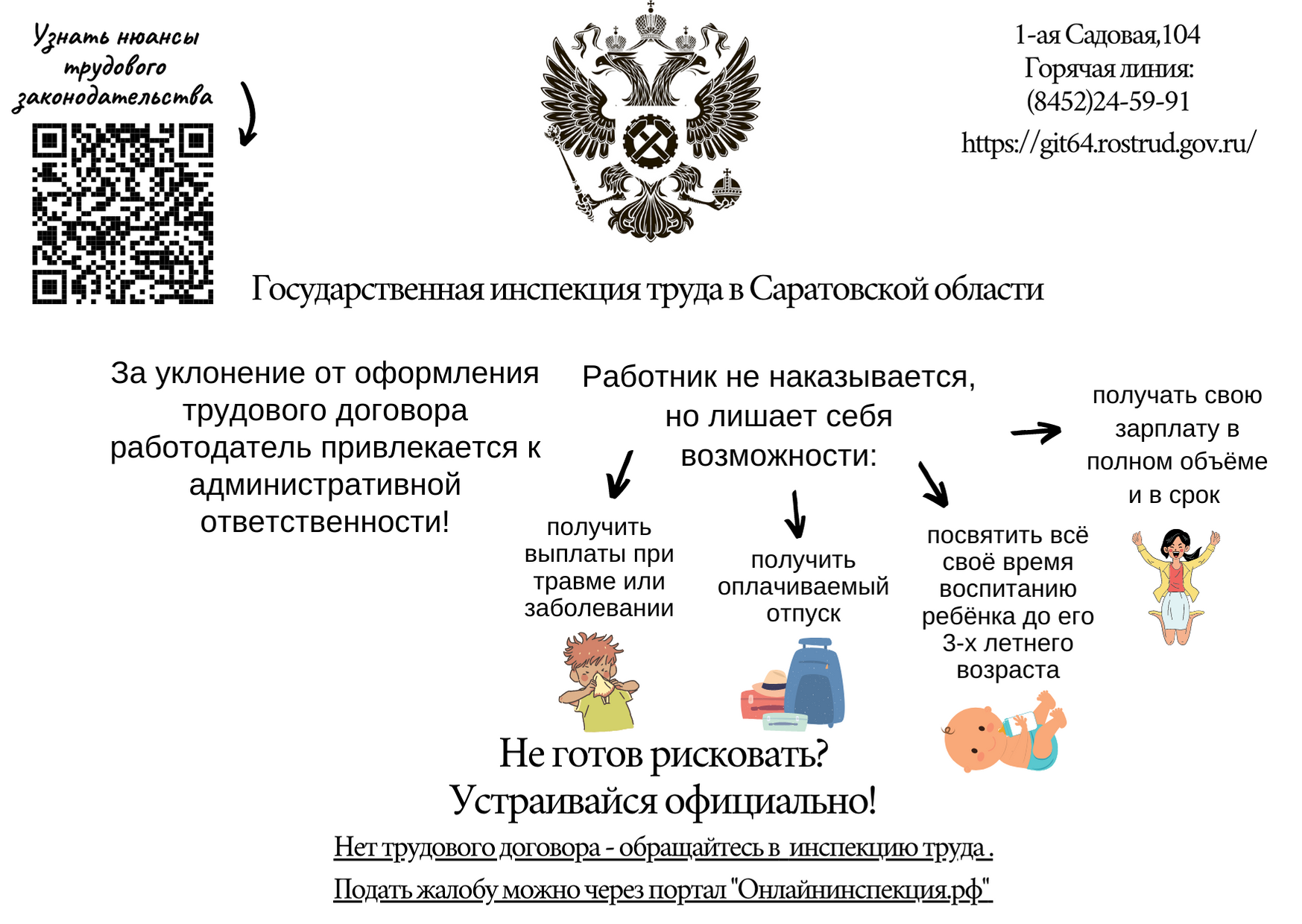 Информация Государственной инспекции труда Саратовской области | Официальный  сайт администрации Самойловского муниципального района